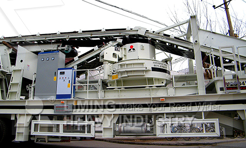 Mobile sand making production line