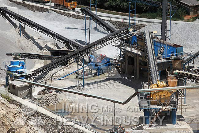 Sand and gravel production line